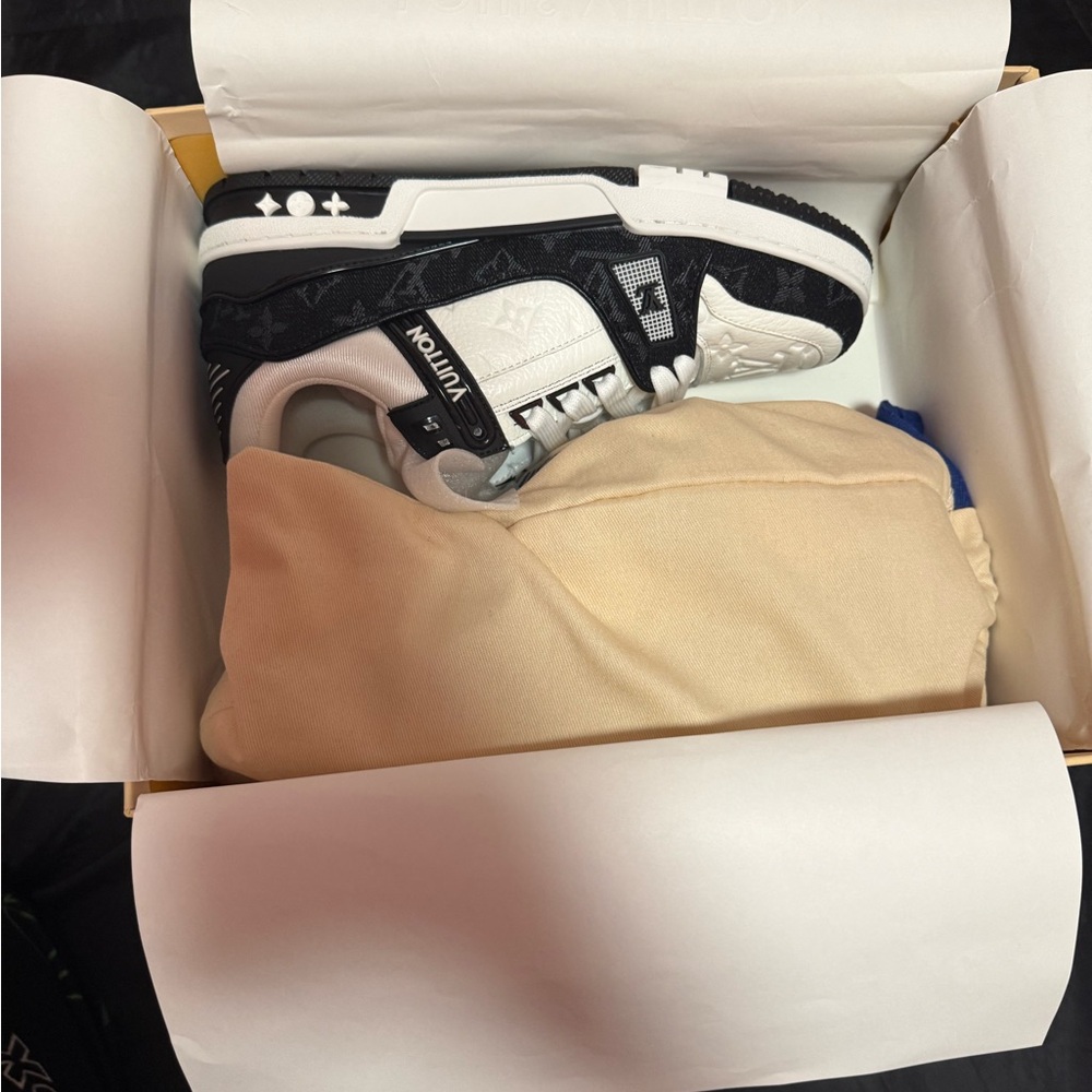Louis Vuitton Monogram Black and White Sneakers